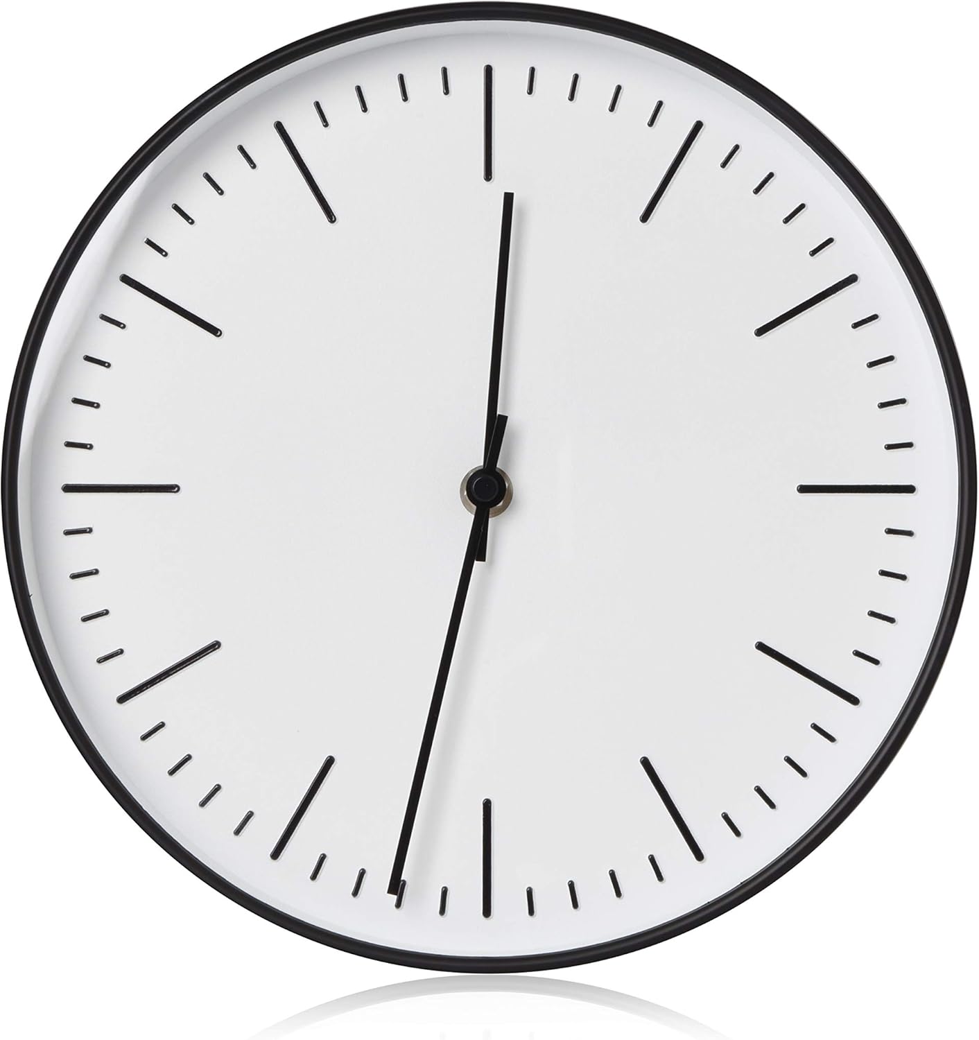 Battery Operated Black Wall Clock — 10" — Black