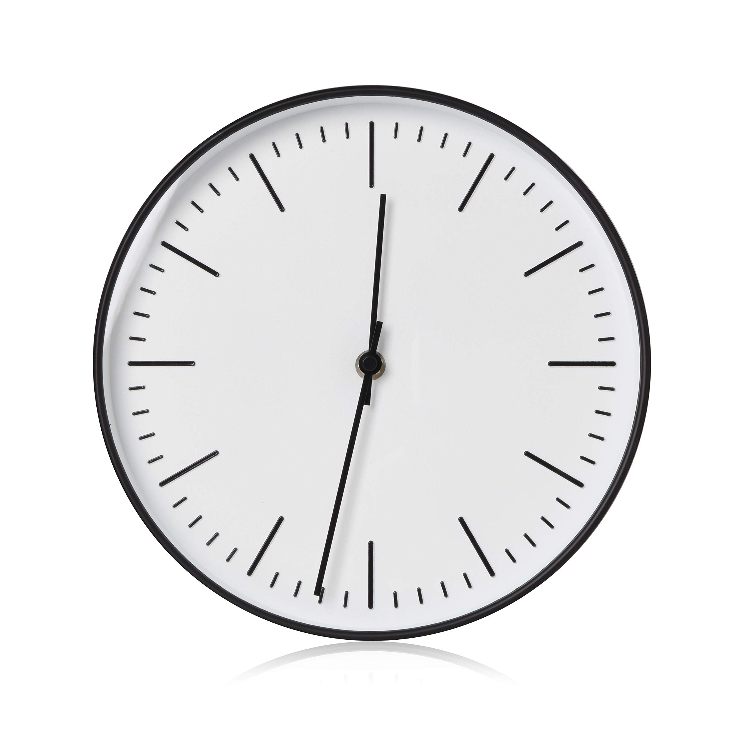 Battery Operated Black Wall Clock — 10"
