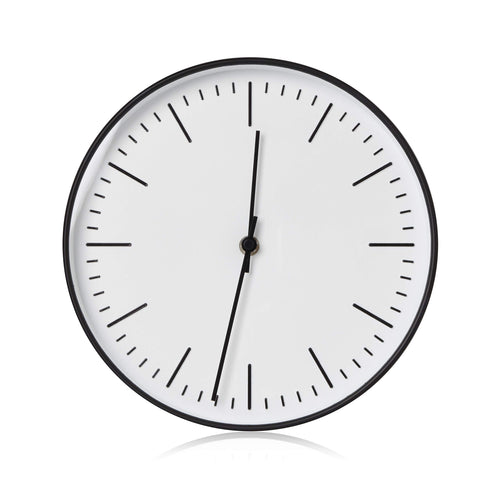 Battery Operated Black Wall Clock — 10"