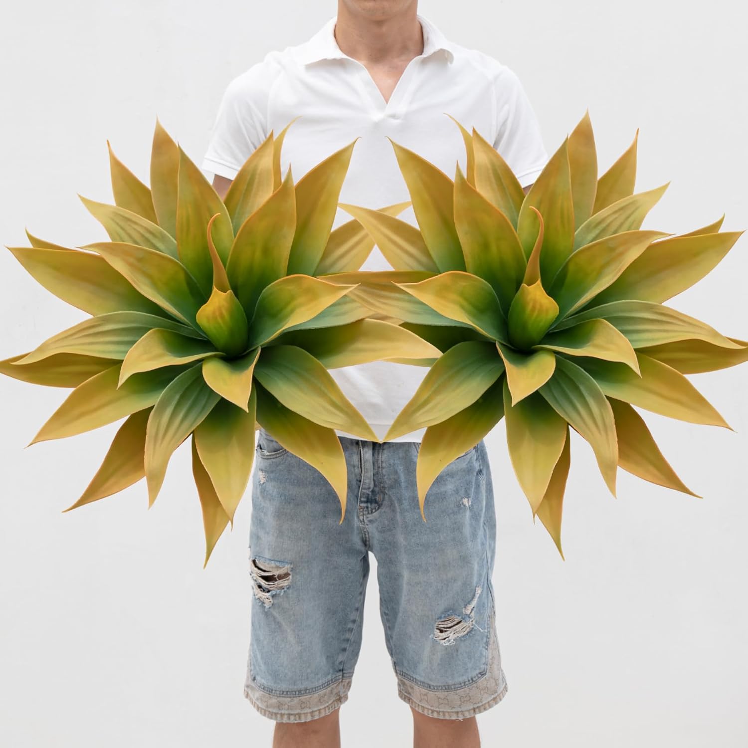 Green Artificial Plant — 22" — 28"yellow