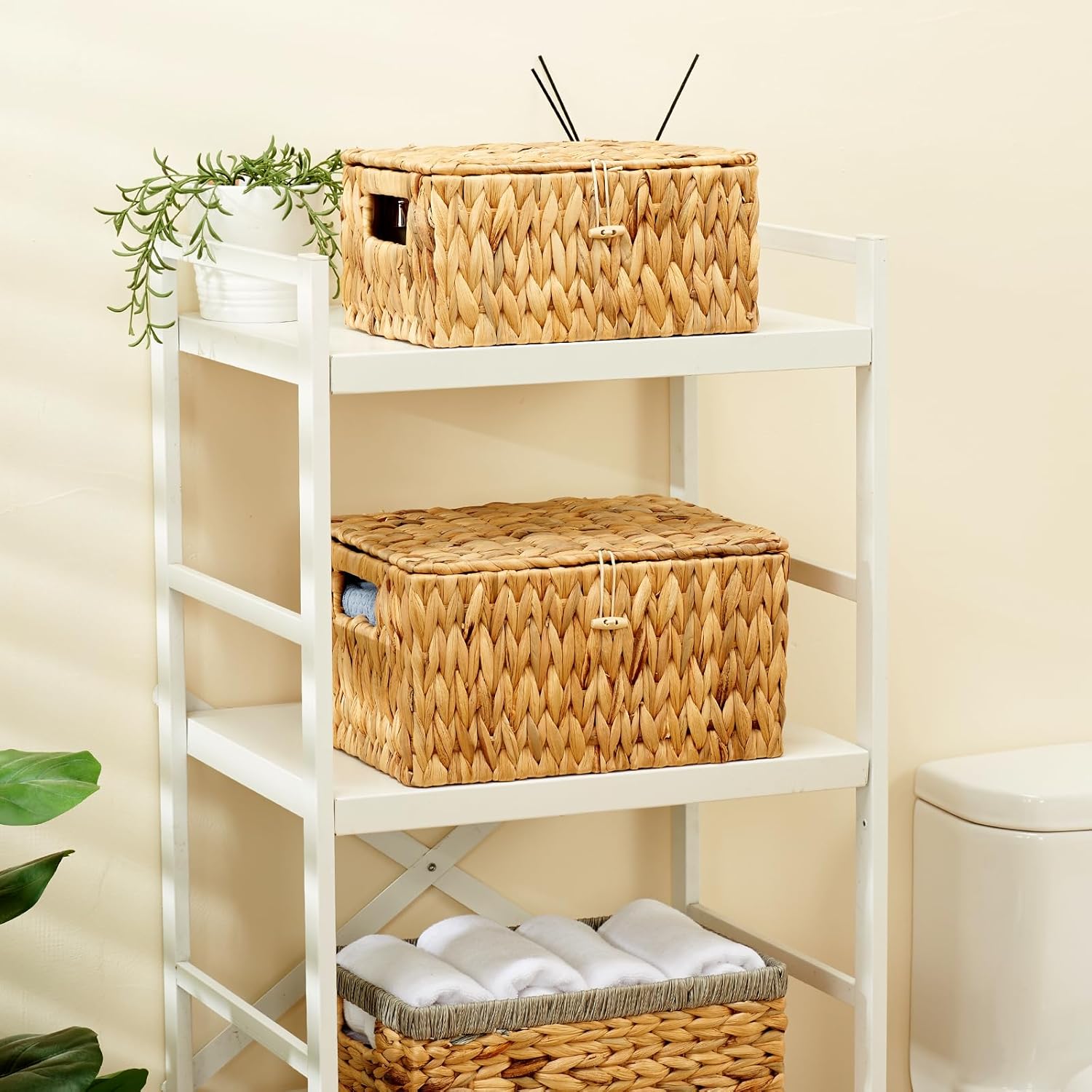 Boho Beige Storage Basket — 13" - View 4