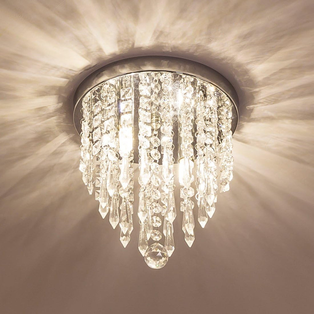 Luxe Metal Chandelier — 10.4" - View 2