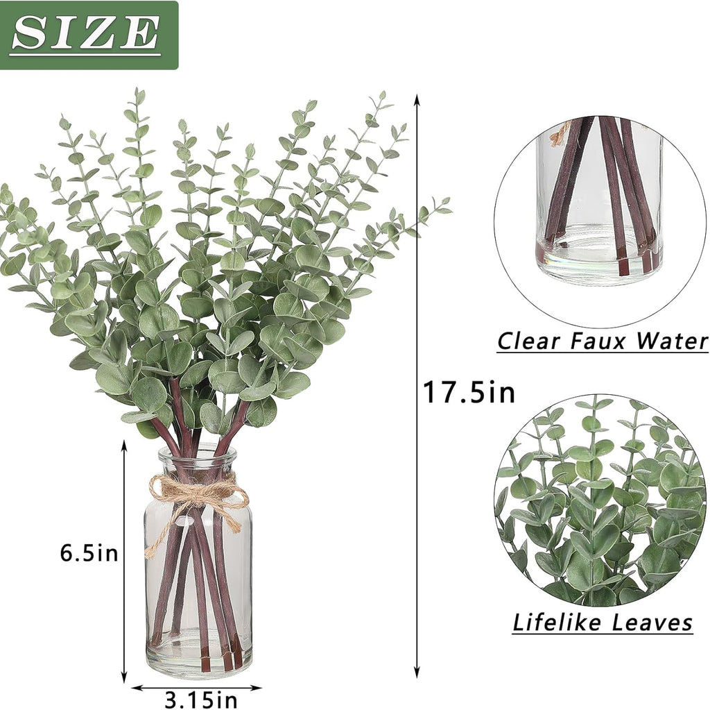 Farmhouse Glass Artificial Plant — 17.5" - View 6