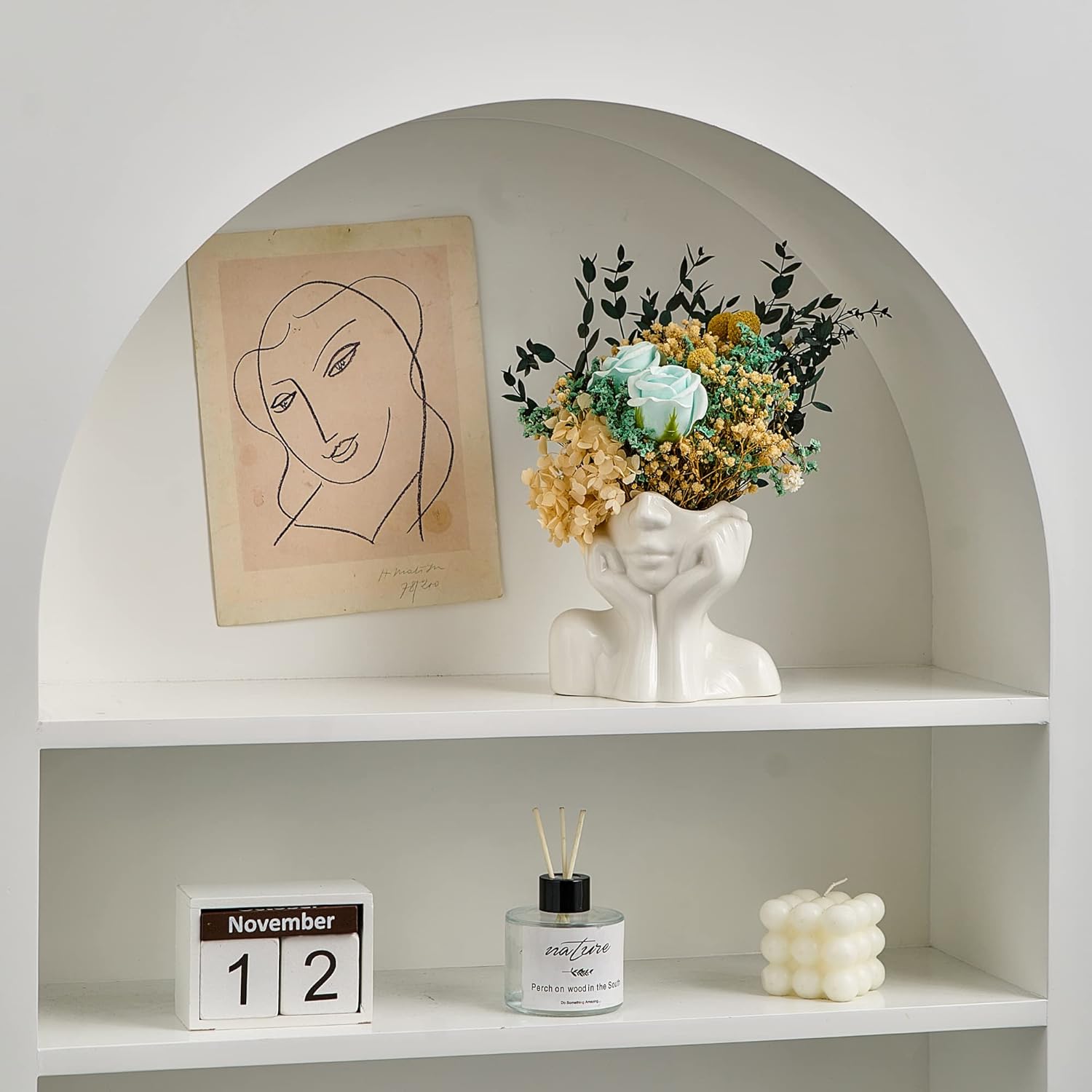 Modern Ceramic Flower Vase — 5.3" - View 4