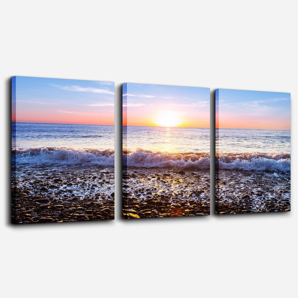 Modern Beige Framed Wall Art — 12" — 12x16inches*3pcs