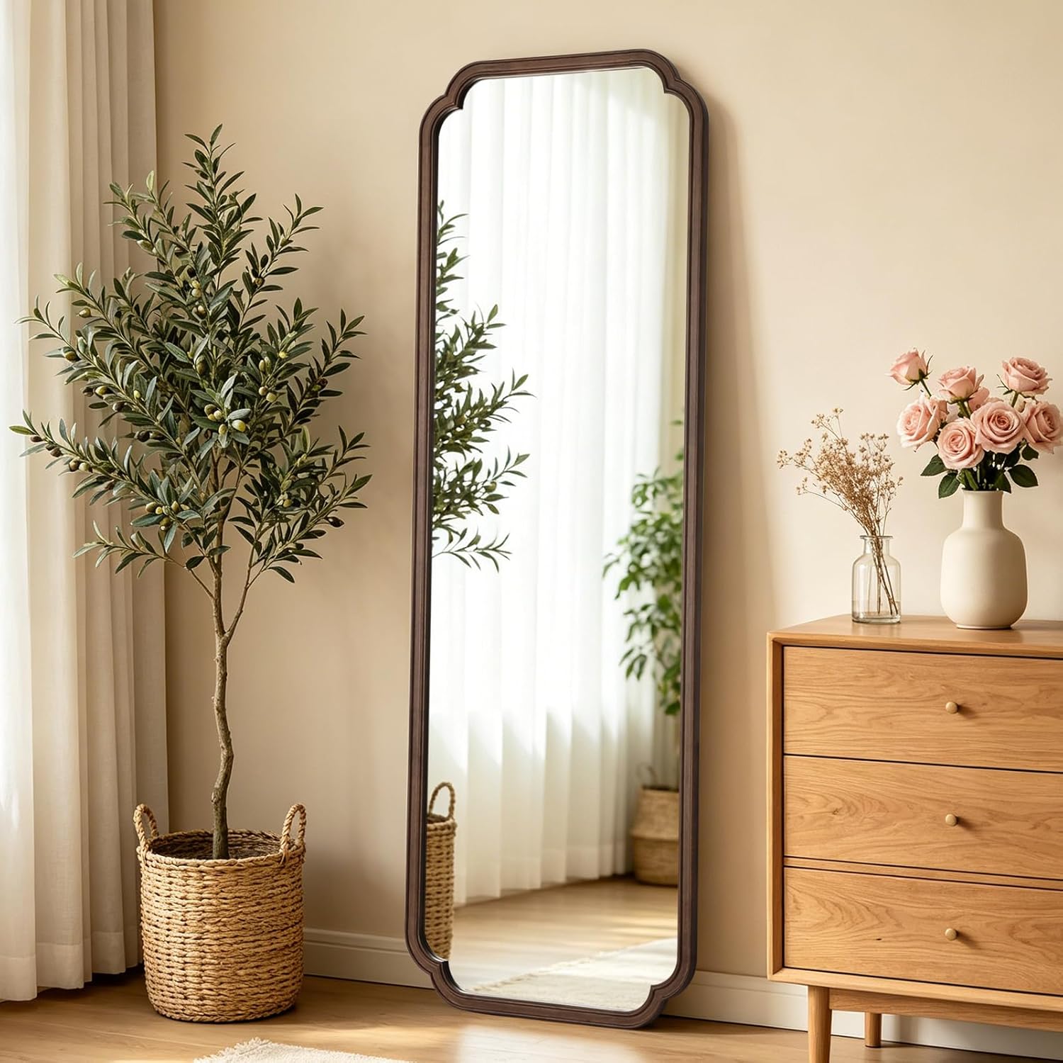 Beige Wall Mirror — 24" — 71"L x 24"W