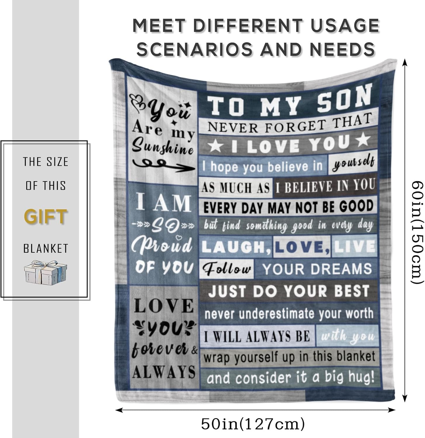 Fabric Throw Pillow — 60" - View 3