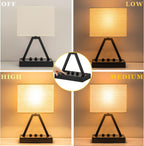 Dimmable Black Bedside Lamp - View 2