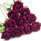 Black Artificial Plant — Wine Red
