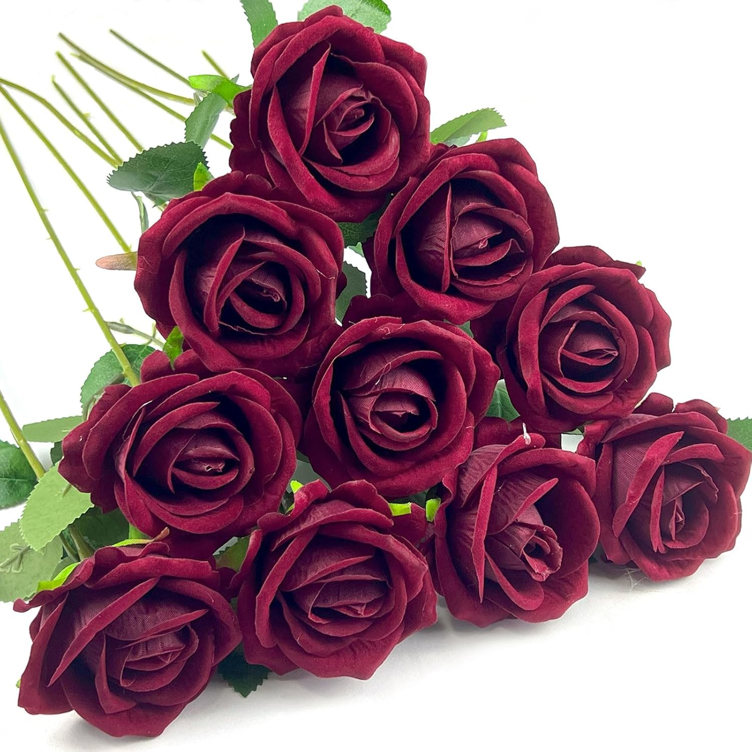 Black Artificial Plant — Wine Red