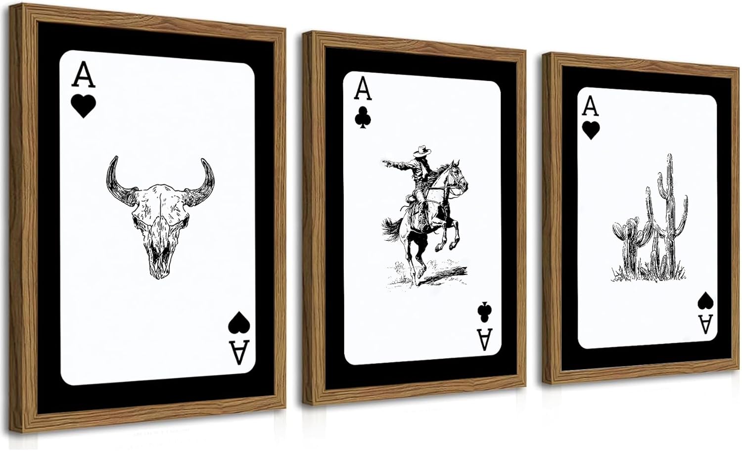 Framed Modern Black Wall Decor — 16" — Framed 16x24 inch