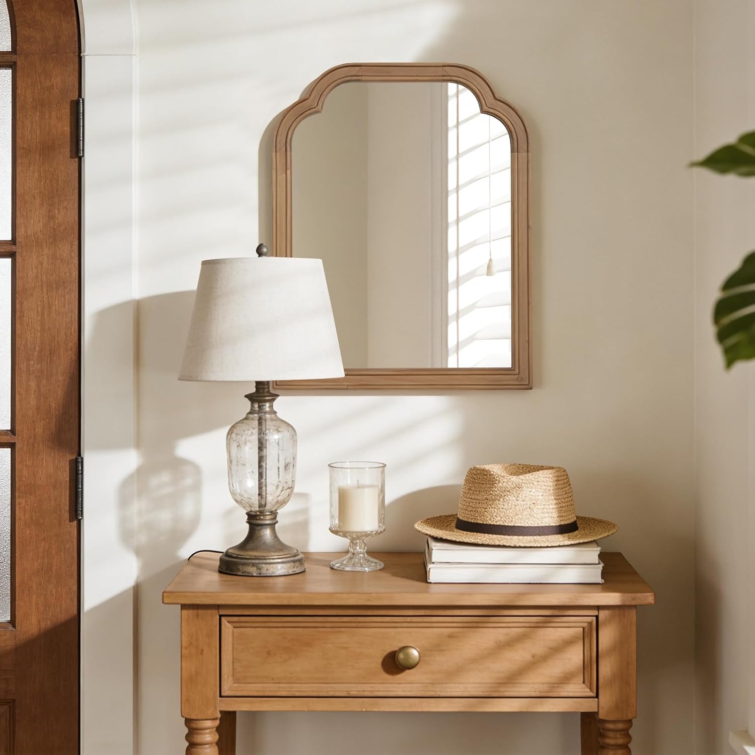Beige Wall Mirror — 24" — 20"L x 16"W