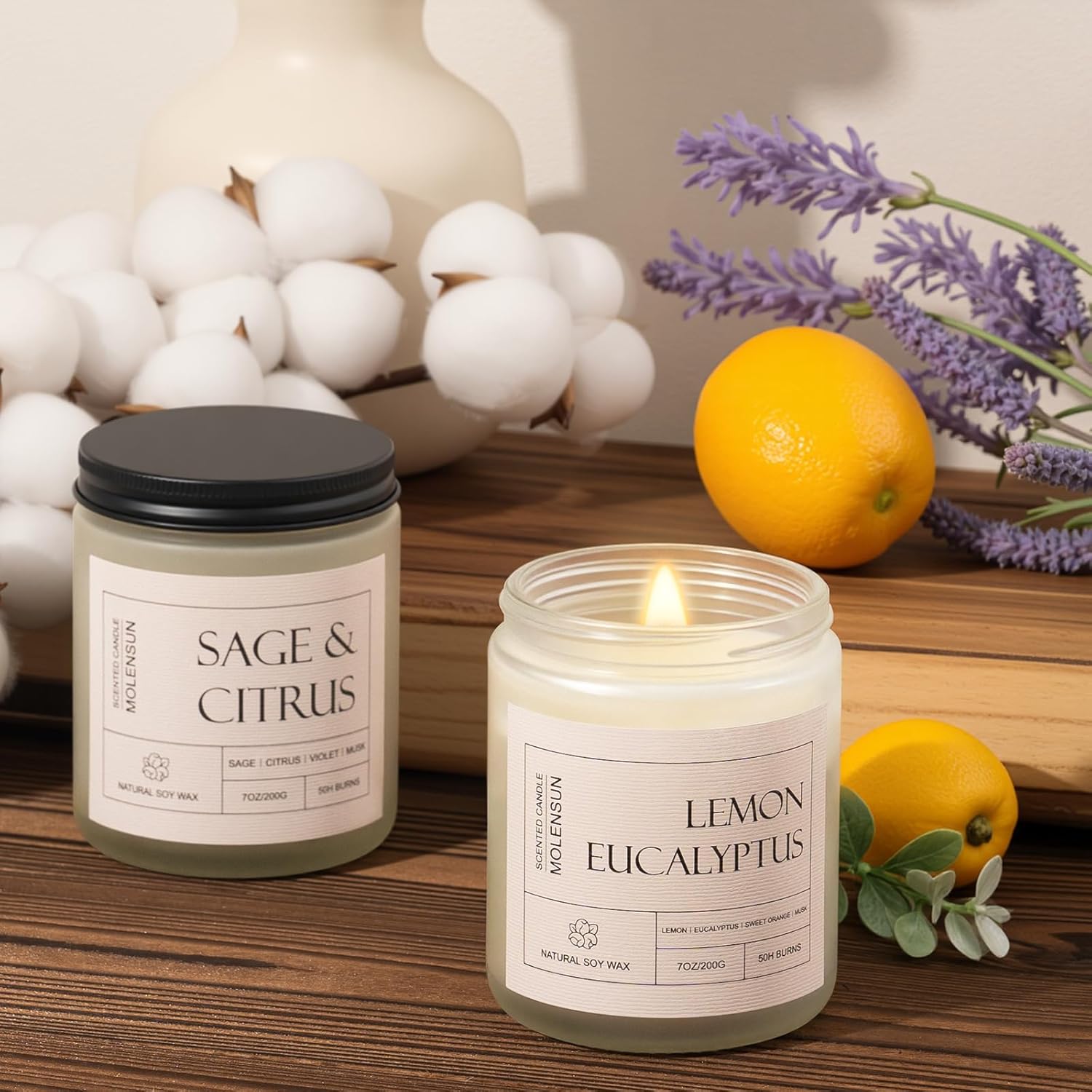 Scented Green Soy Candle - View 7