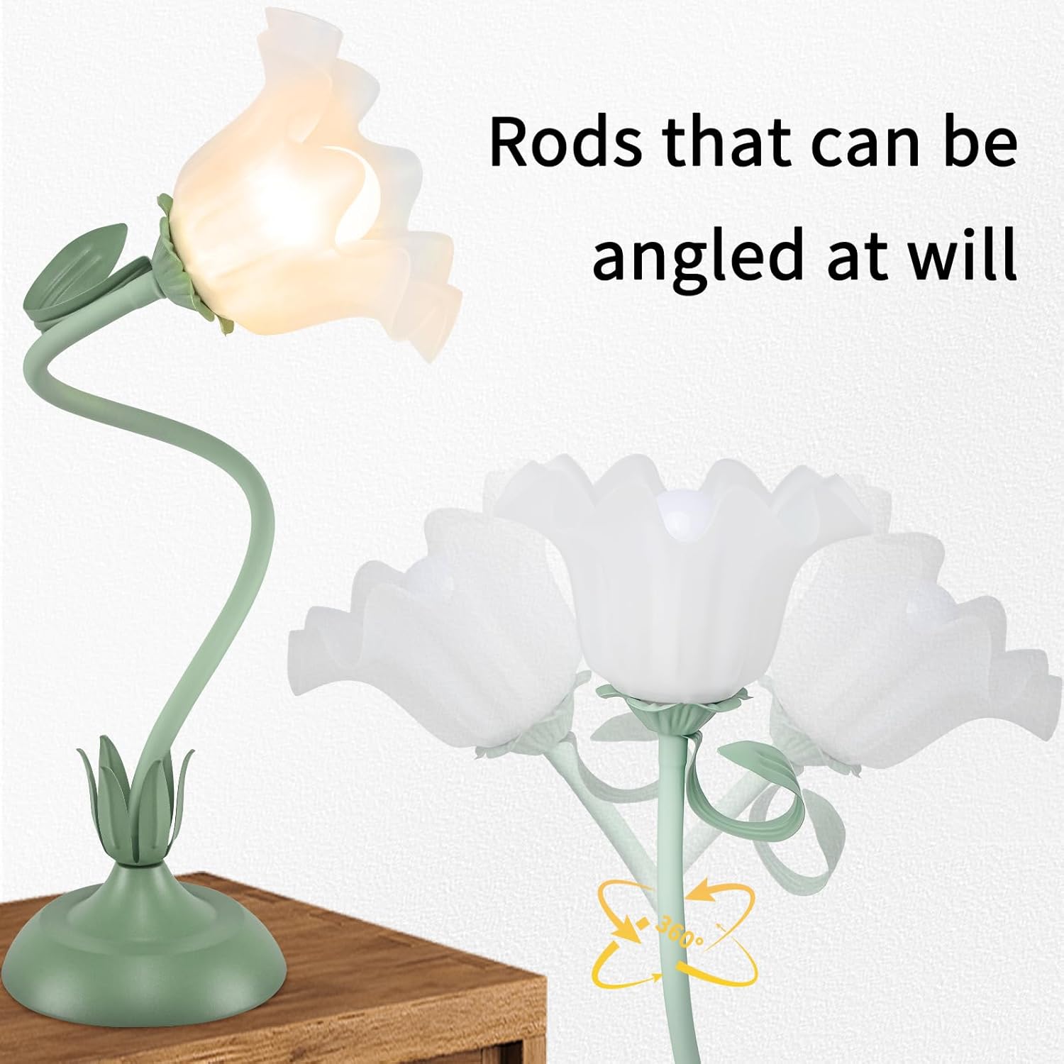 Vintage Green Bedside Lamp - View 2
