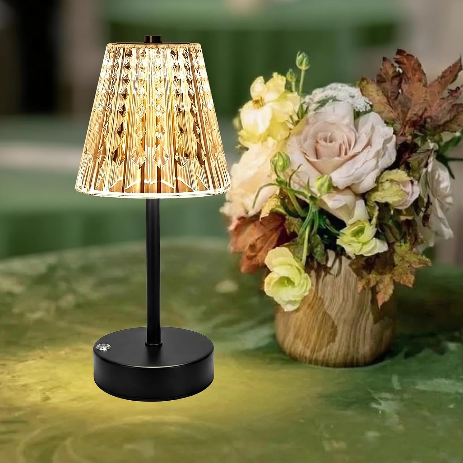 Cordless Luxe Black Table Lamp — Black