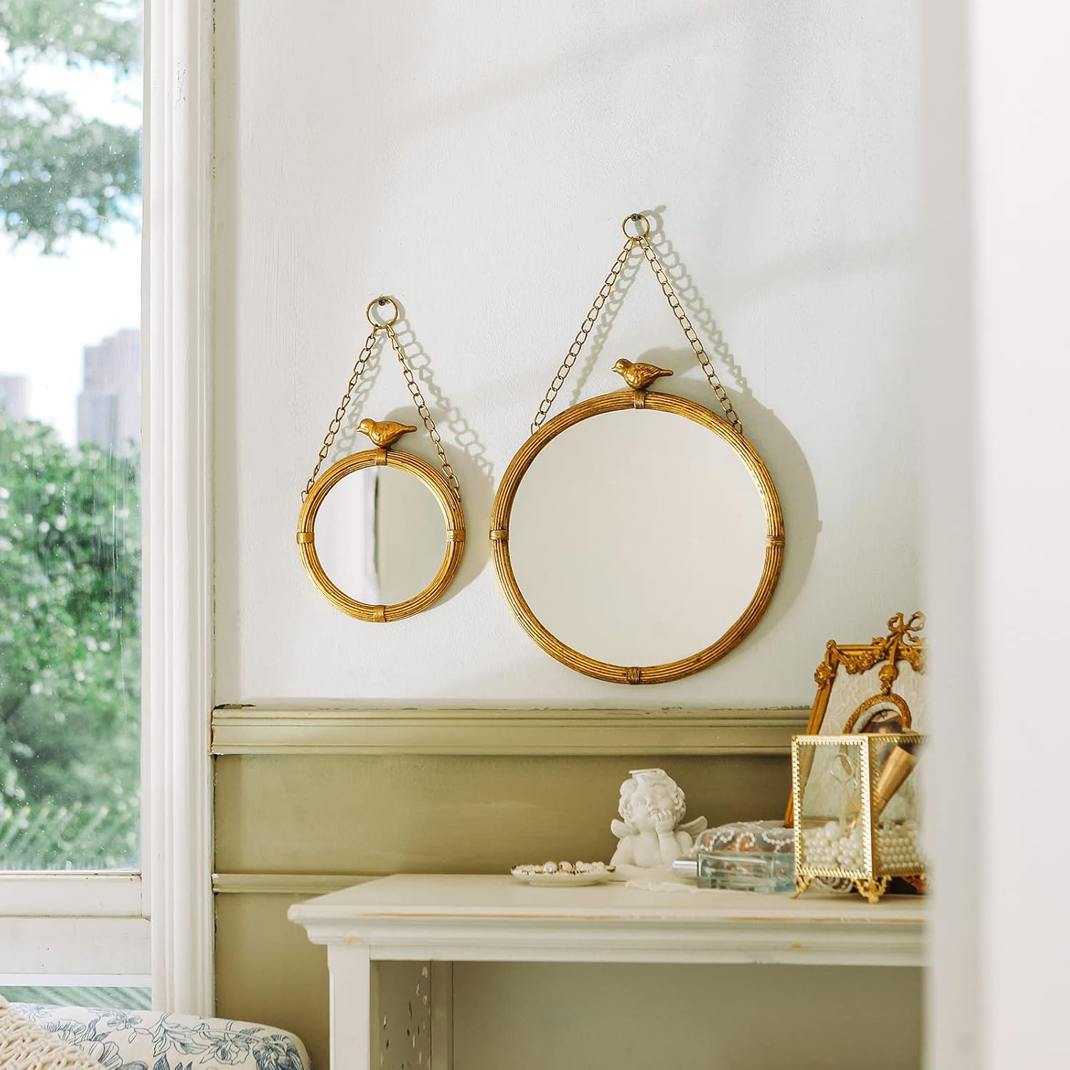 Framed Farmhouse Black Mirror — 12.6" - View 3