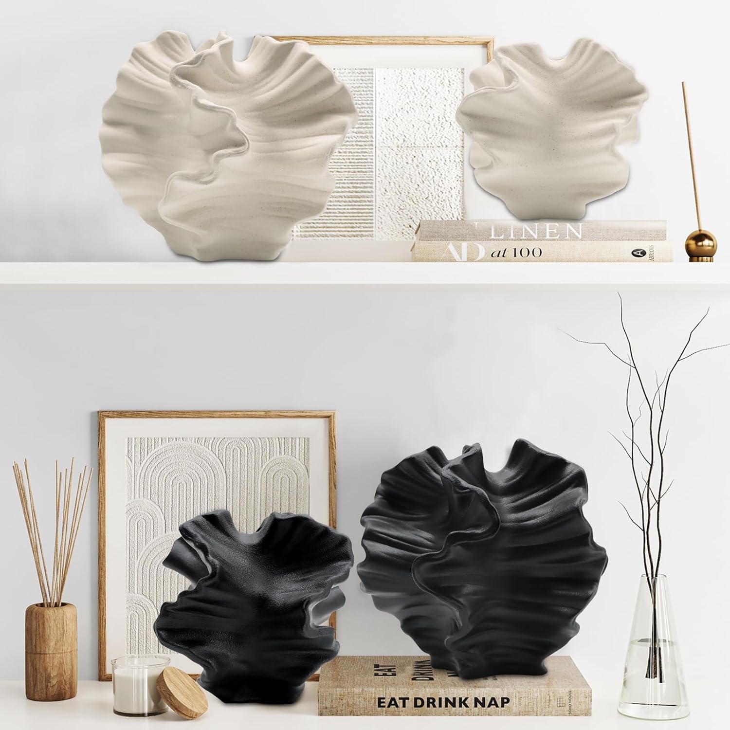 Boho Black Vase — Set of 2 - View 3