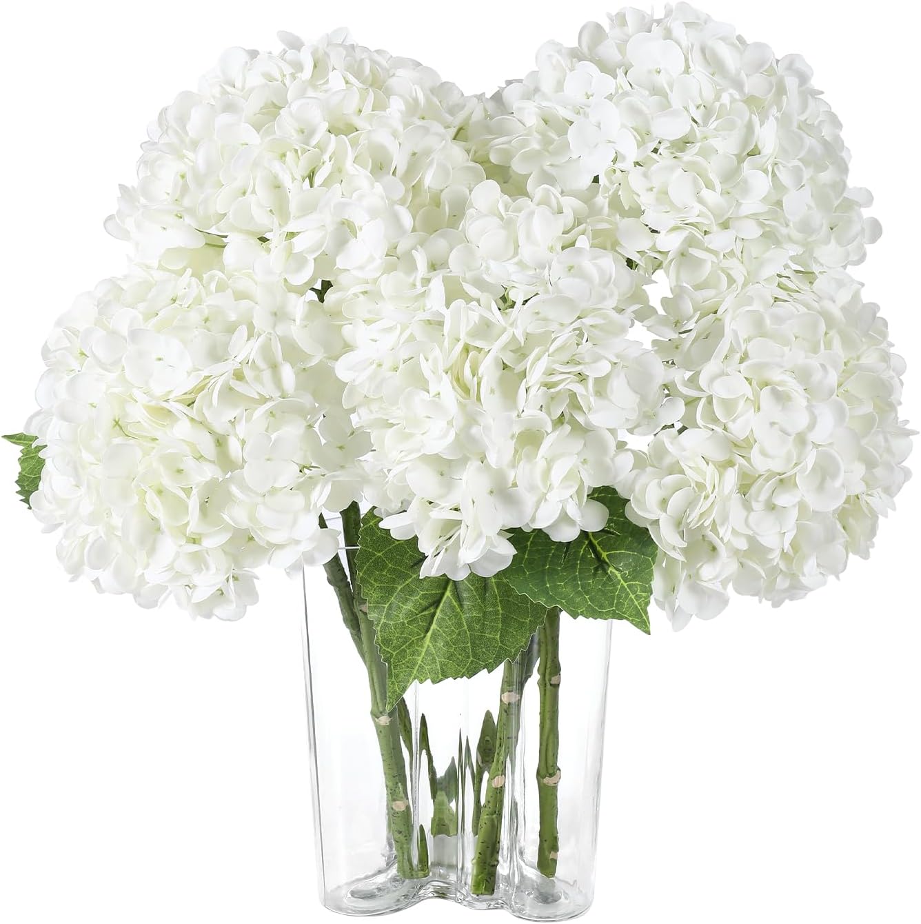 Blue Artificial Flowers — 22" — White