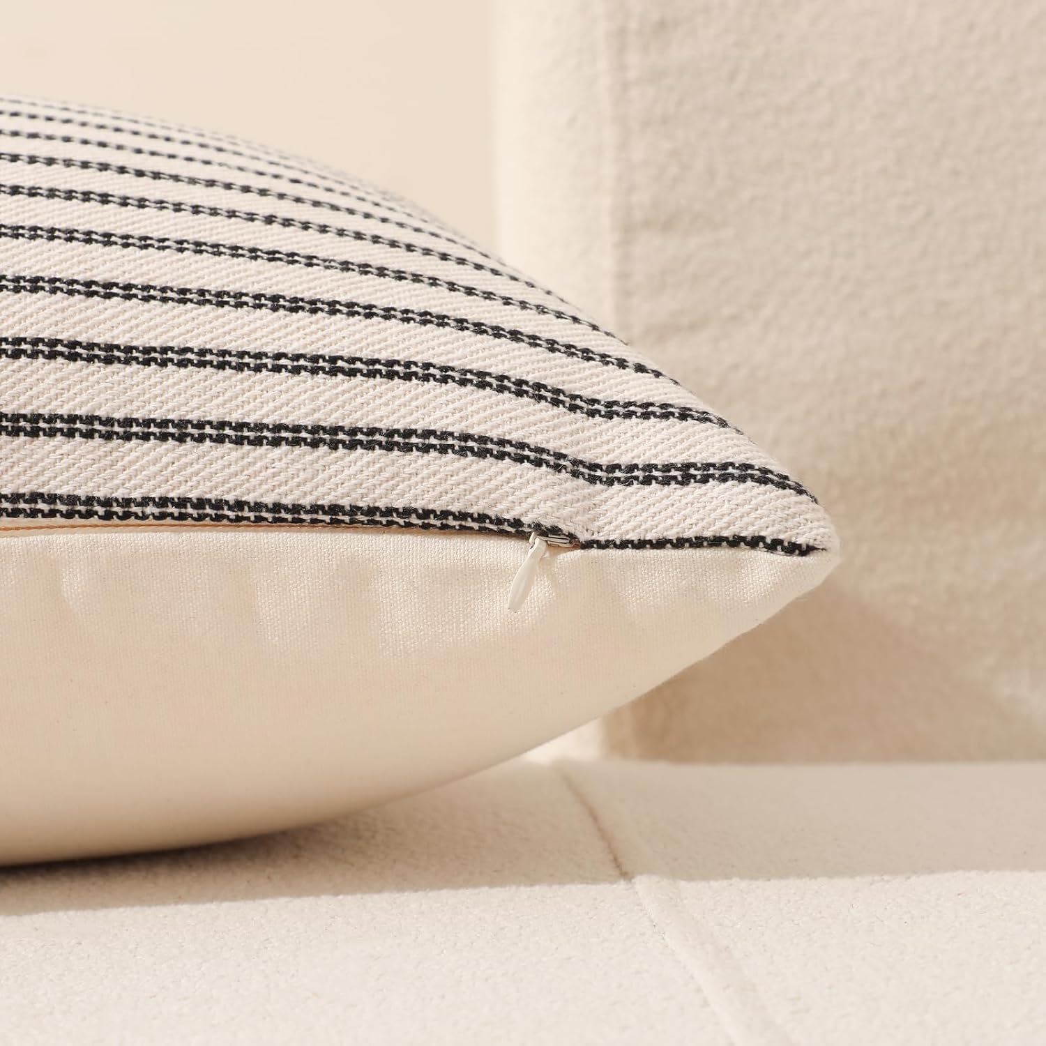 Boho Beige Throw Pillow — 18" - View 4