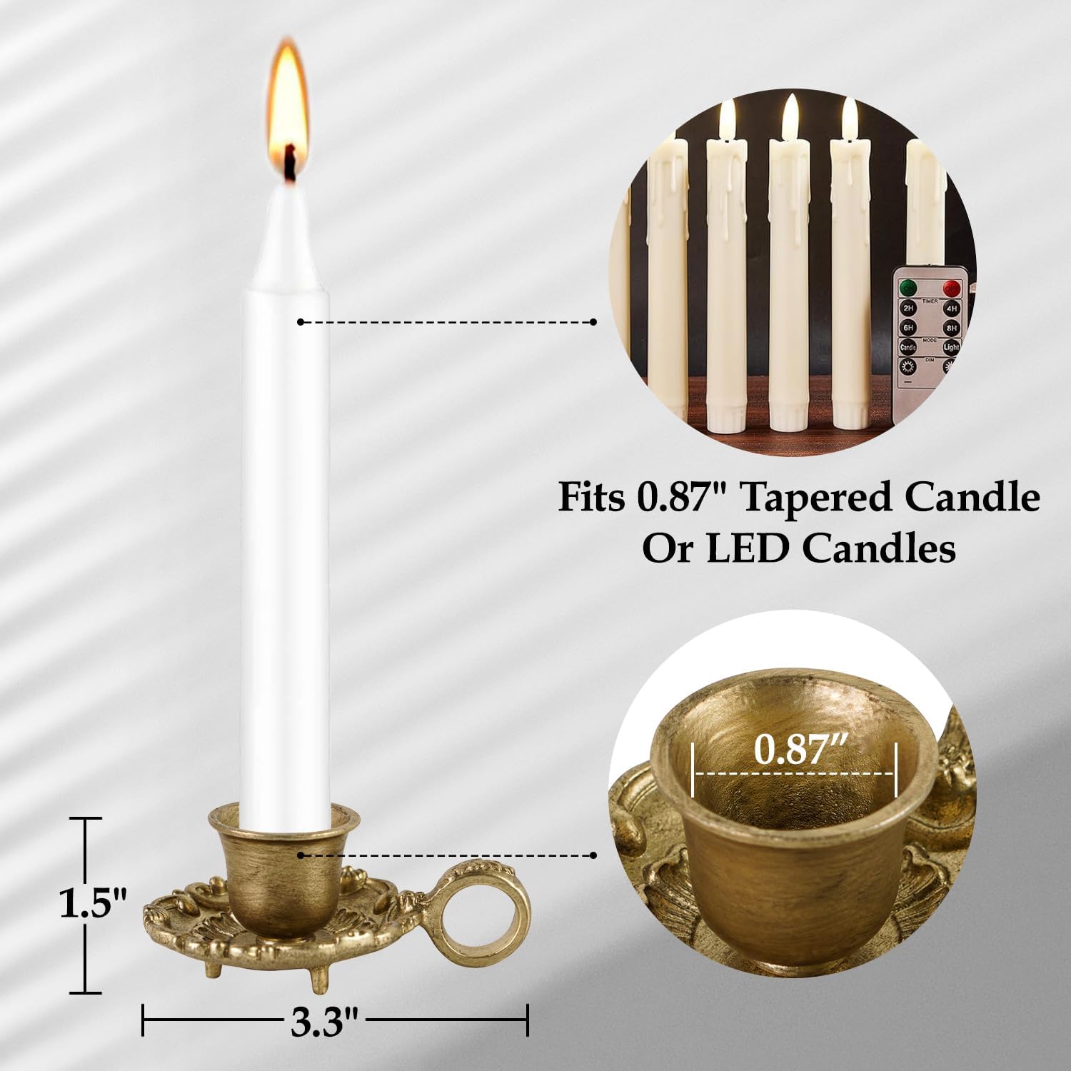 Vintage Luxe Blue Candle — Set of 2 - View 5