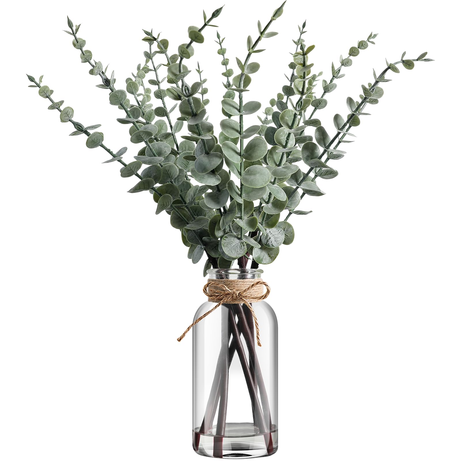 Farmhouse Glass Artificial Plant — 5"