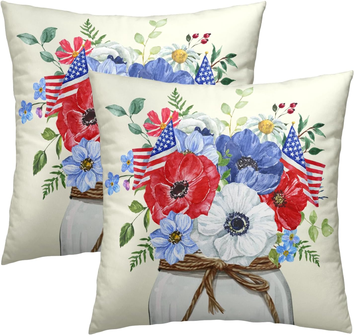 Boho Black Pillow Cover — 22" — 18" x 18" (Pack of 2)
