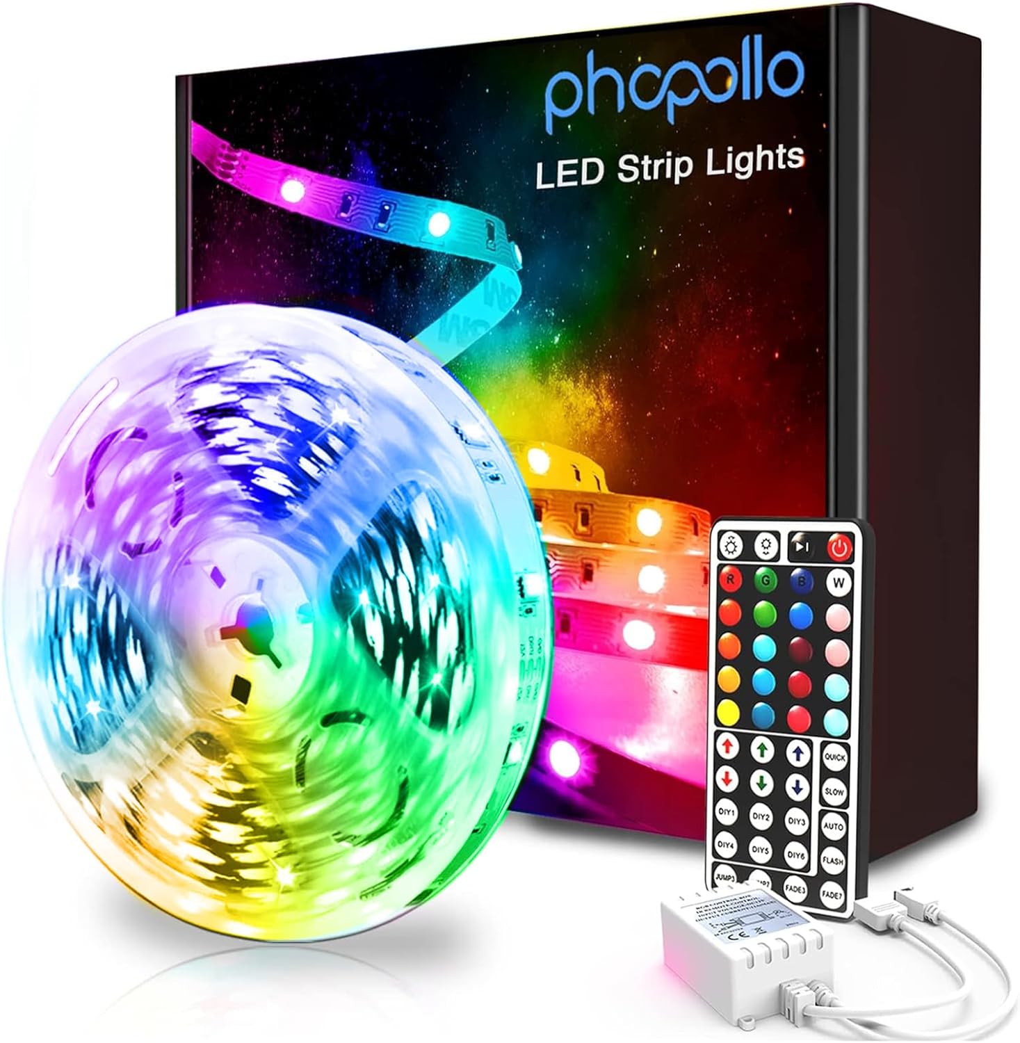 Color Changing Metal LED Strip Lights — REMOTE 32.8FT