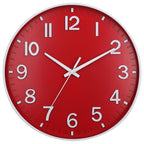 Battery Operated Modern Black Wall Clock — 12"