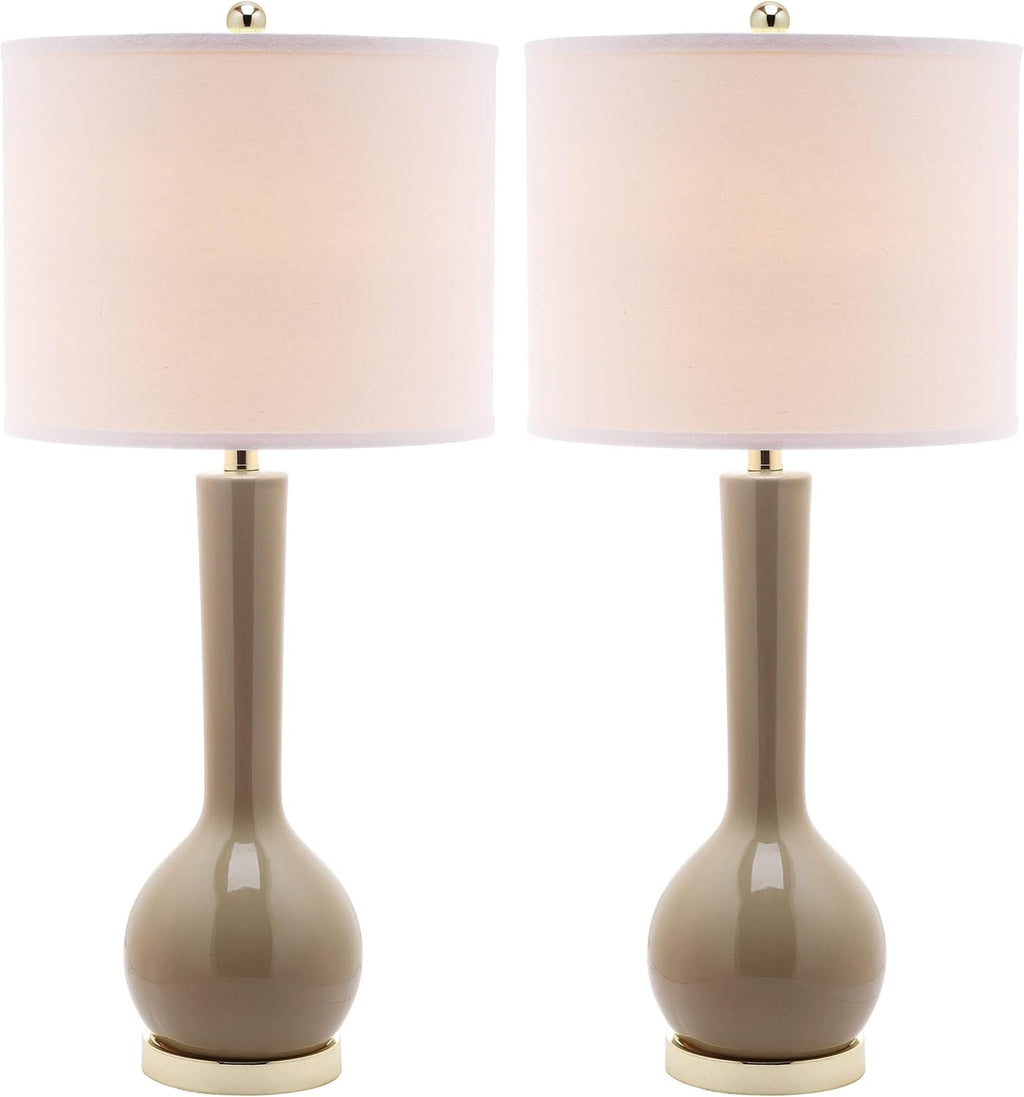 Modern Beige Table Lamp — Set of 2 — Taupe - Set of 2