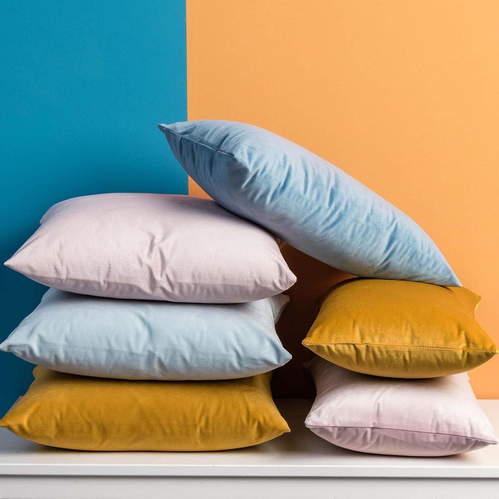 Velvet Luxe Beige Throw Pillow Cover — 20" - View 5