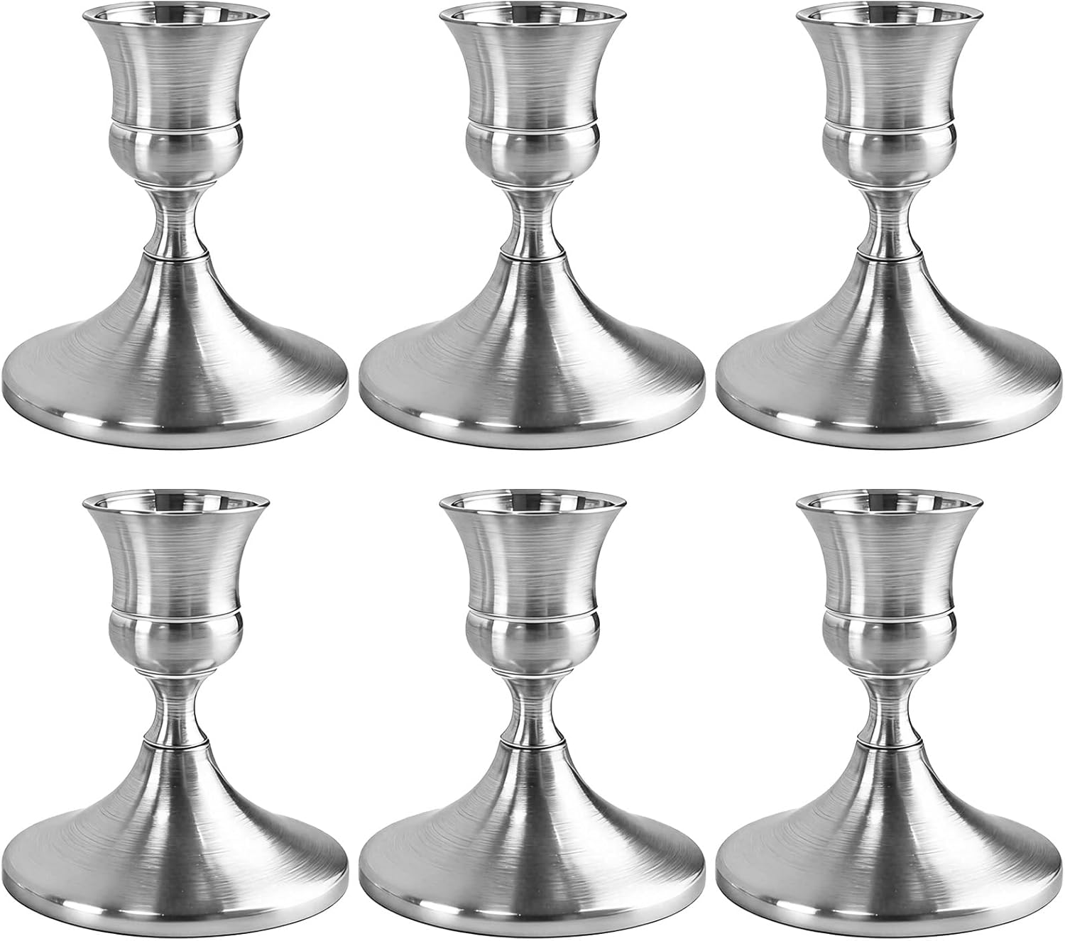 Vintage Luxe Black Candle — Set of 2 — Silver
