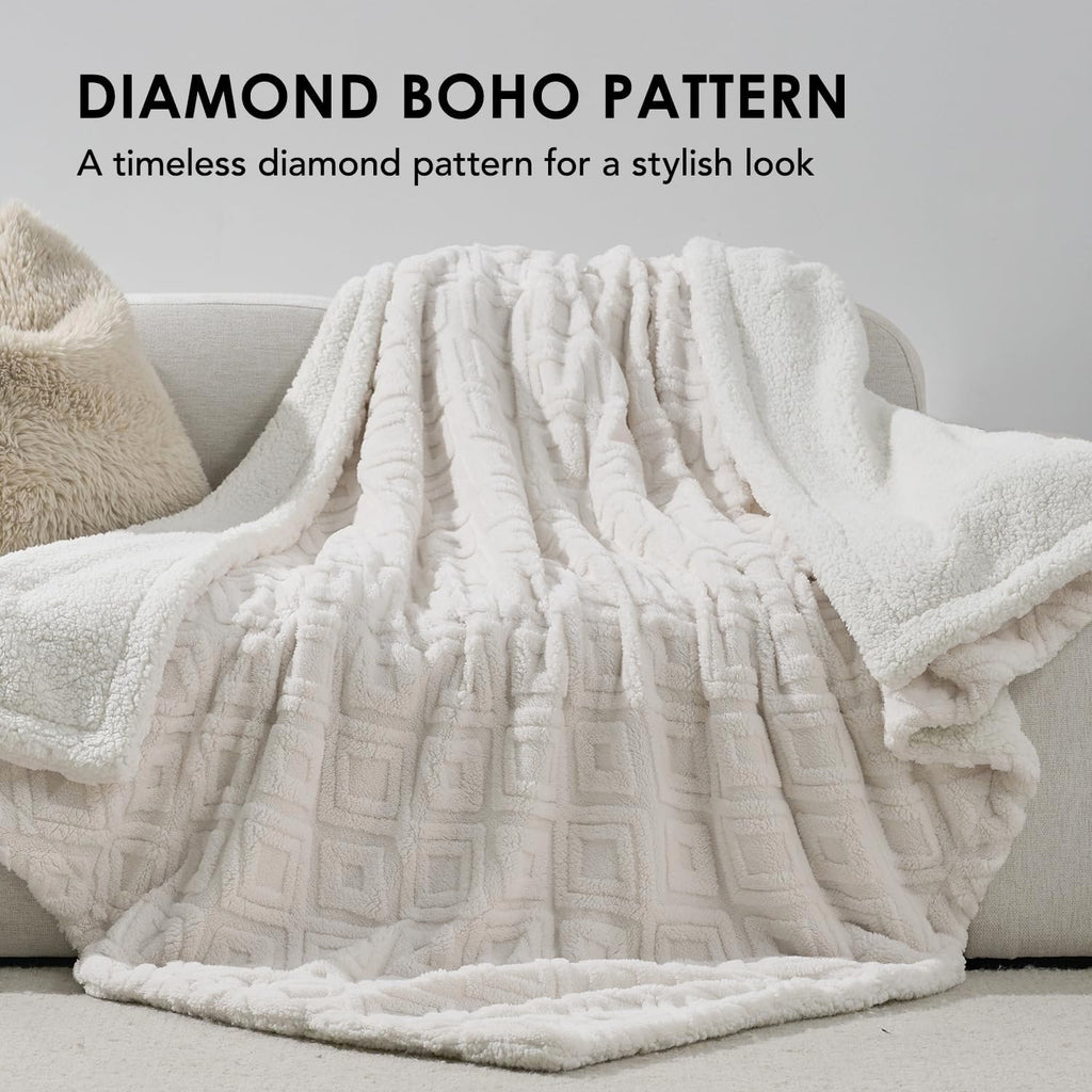 Boho Beige Throw Pillow — 50" - View 2