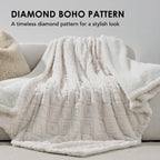 Boho Beige Throw Pillow — 50" - View 2