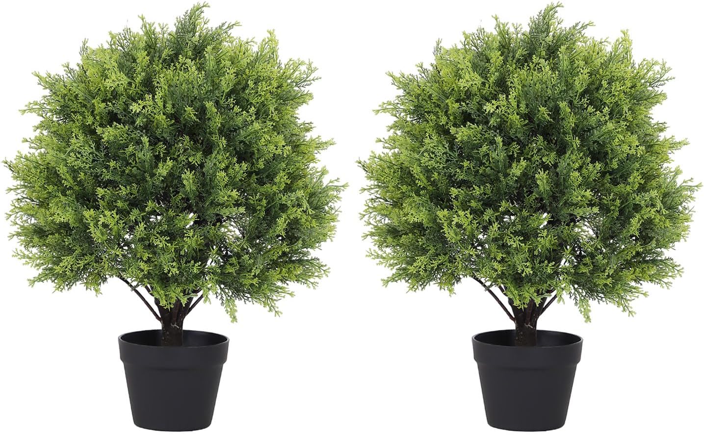 Green Artificial Plant — 24" — Classic Evergreen Cedar Topiary - 24"