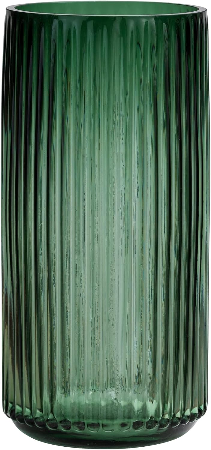 Black Flower Vase — 5" — Glass Green