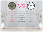 Battery-Operated Farmhouse Wood Wall Clock — 8" - View 2