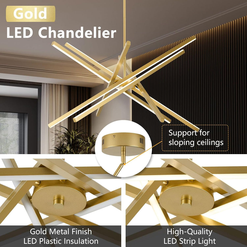 Dimmable Luxe Black Chandelier - View 4