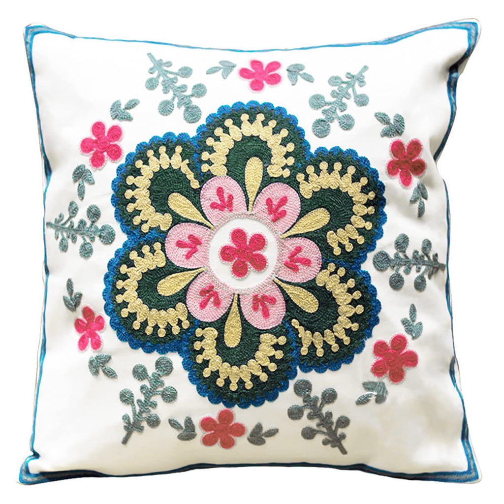 Boho Black Throw Pillow Cover — 18"