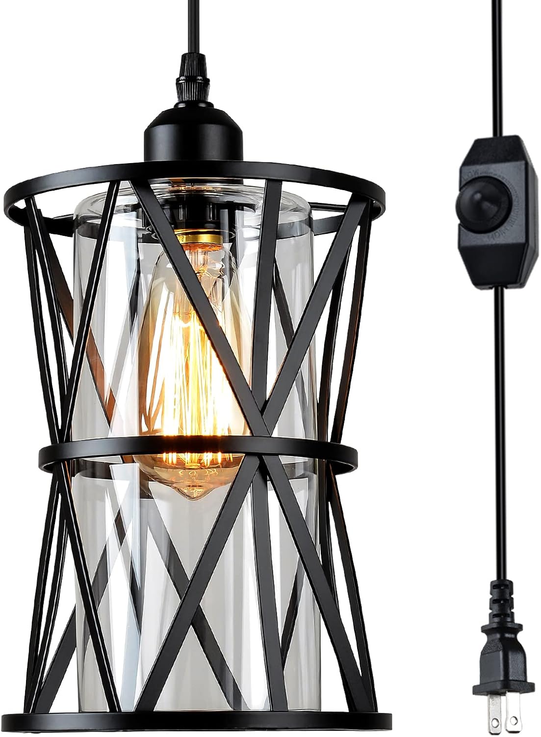 Farmhouse Black Pendant Light — Black