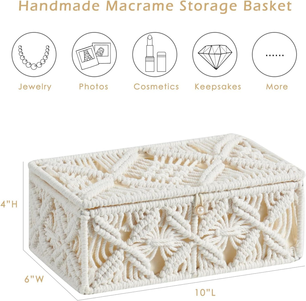 Boho Beige Storage Basket - View 3