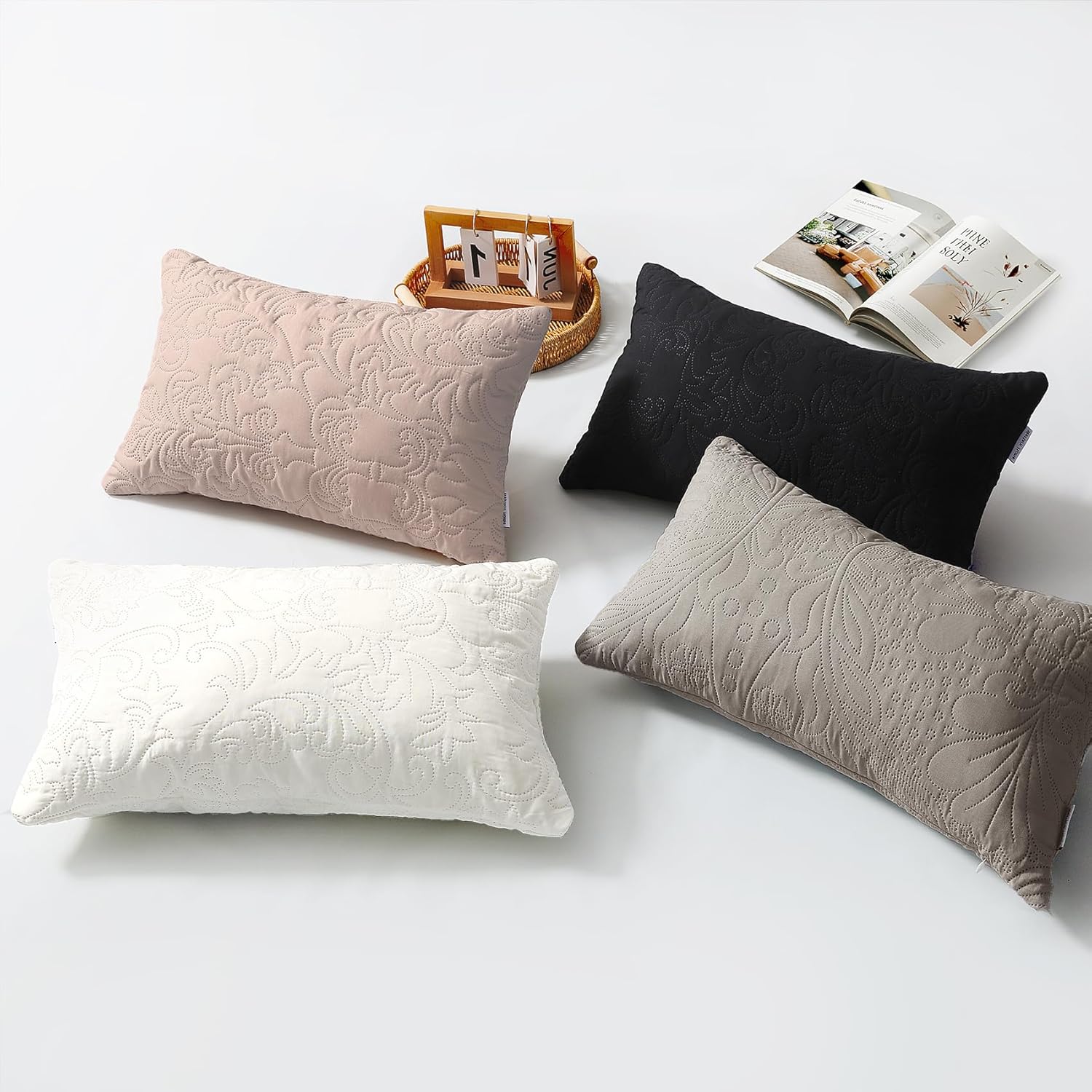 Lumbar Boho Fabric Throw Pillow Cover — 20" - View 8