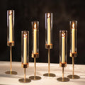 Luxe Gold Candle — Set of 3 — Clear