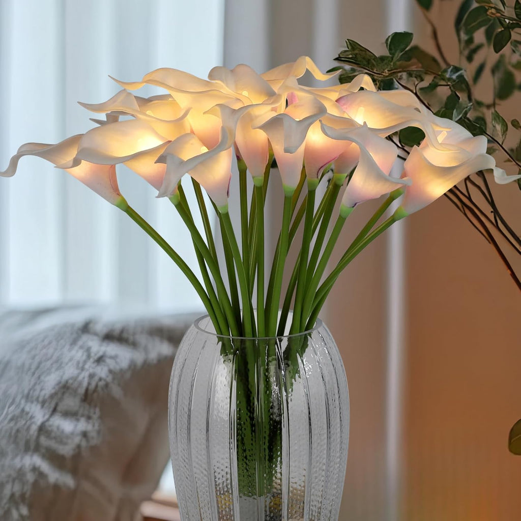 Lighted Blue Artificial Flowers — Whitepurple