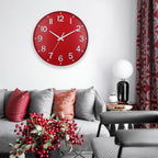 Battery Operated Modern Black Wall Clock — 12" - View 2