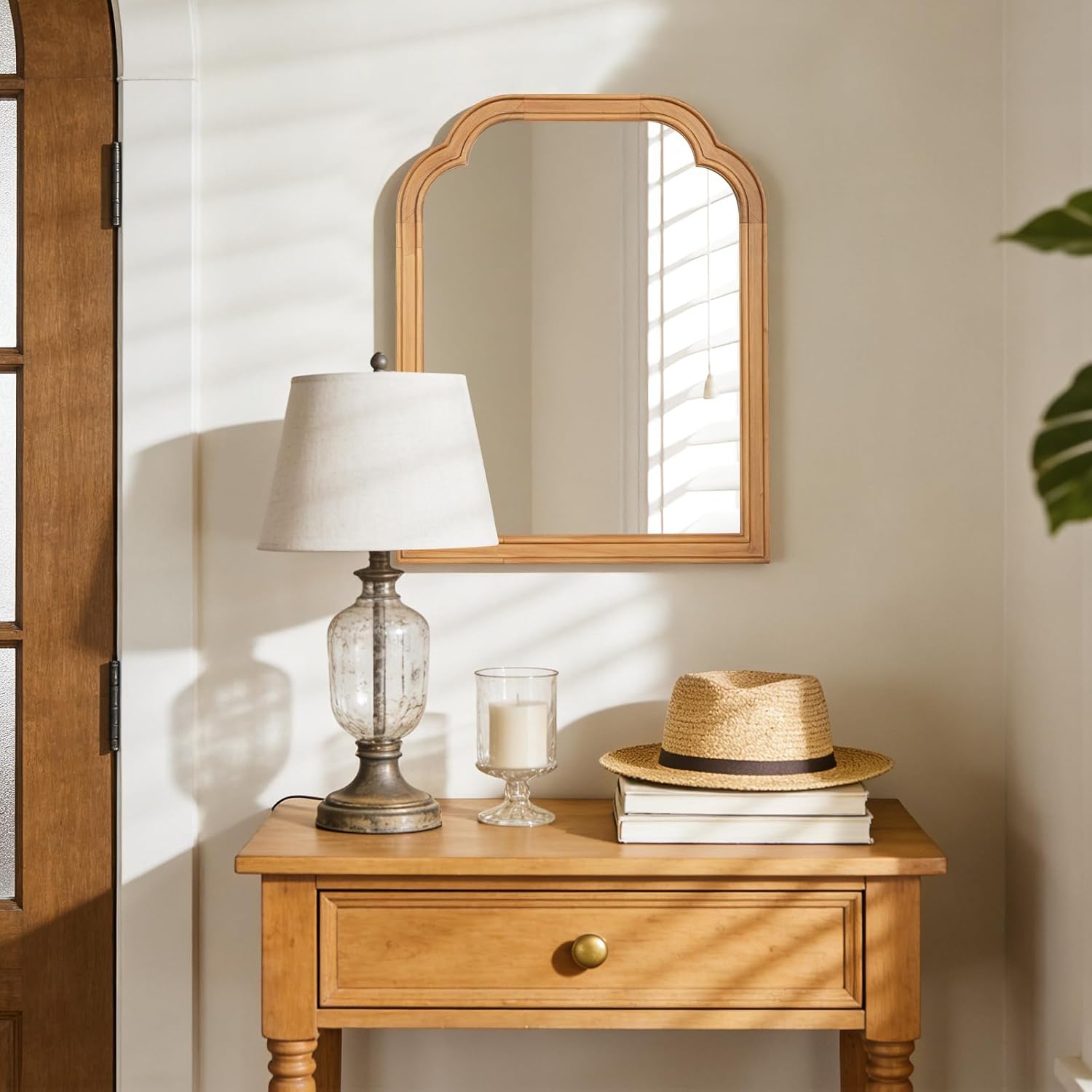 Beige Wall Mirror — 24" — 20"L x 16"W