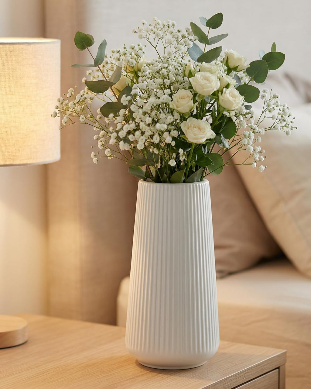 Modern Black Flower Vase — 8" - View 6