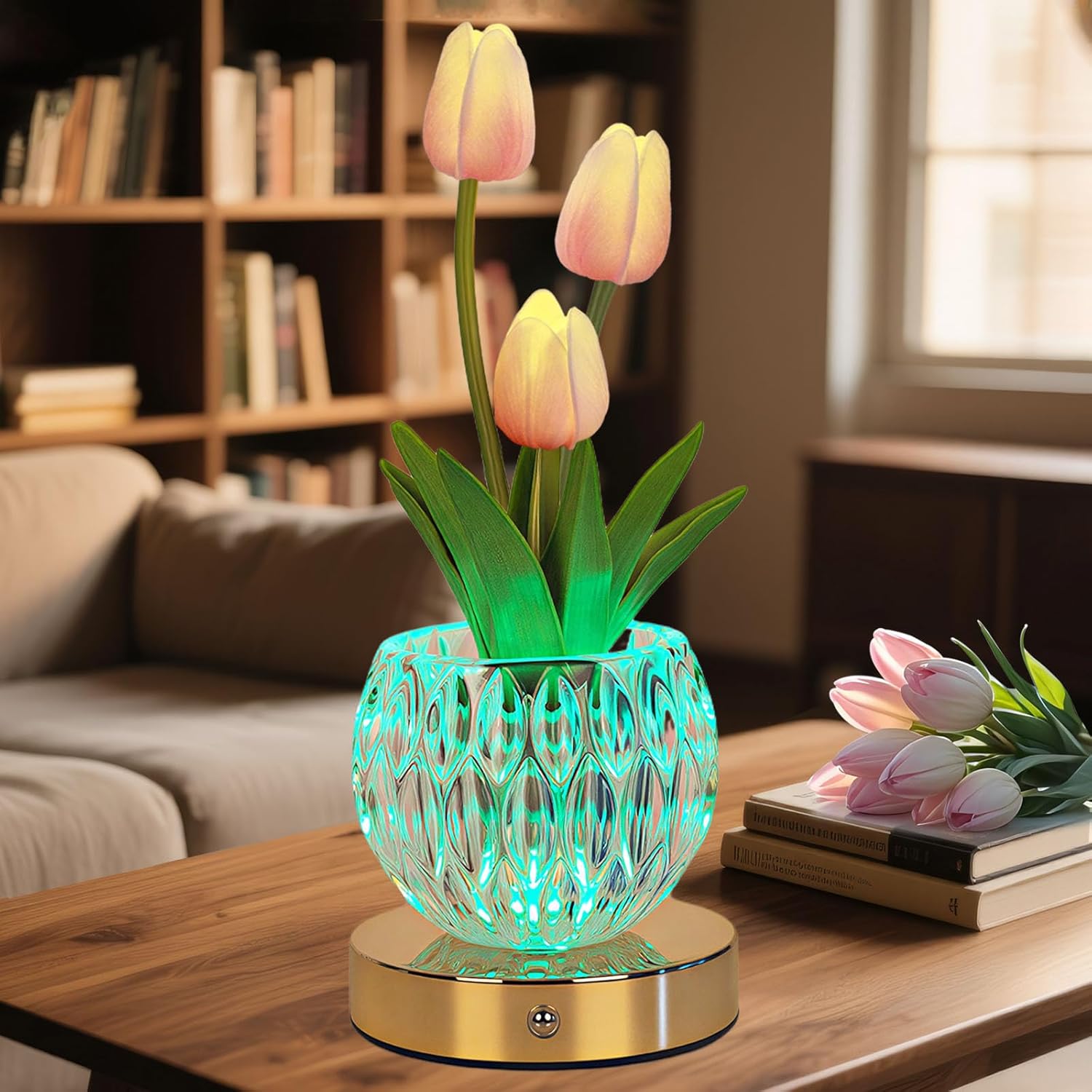 Color Changing Blue Table Lamp - View 3