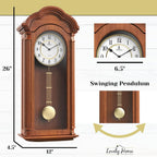 Battery Operated Wood Wall Clock — 26" - View 3