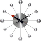 Green Wall Clock — 15" — Silver