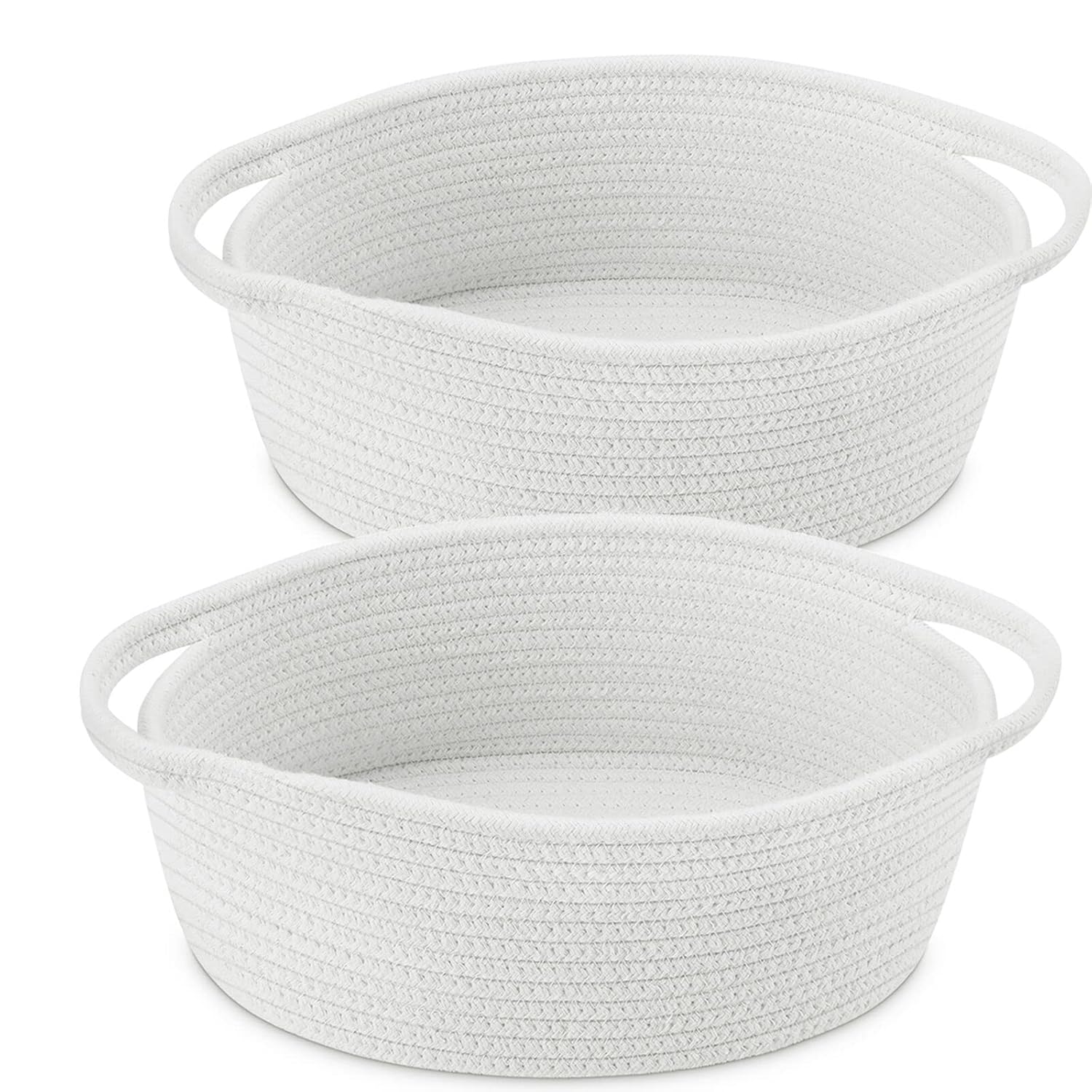 Boho Beige Storage Bin — 12" — White